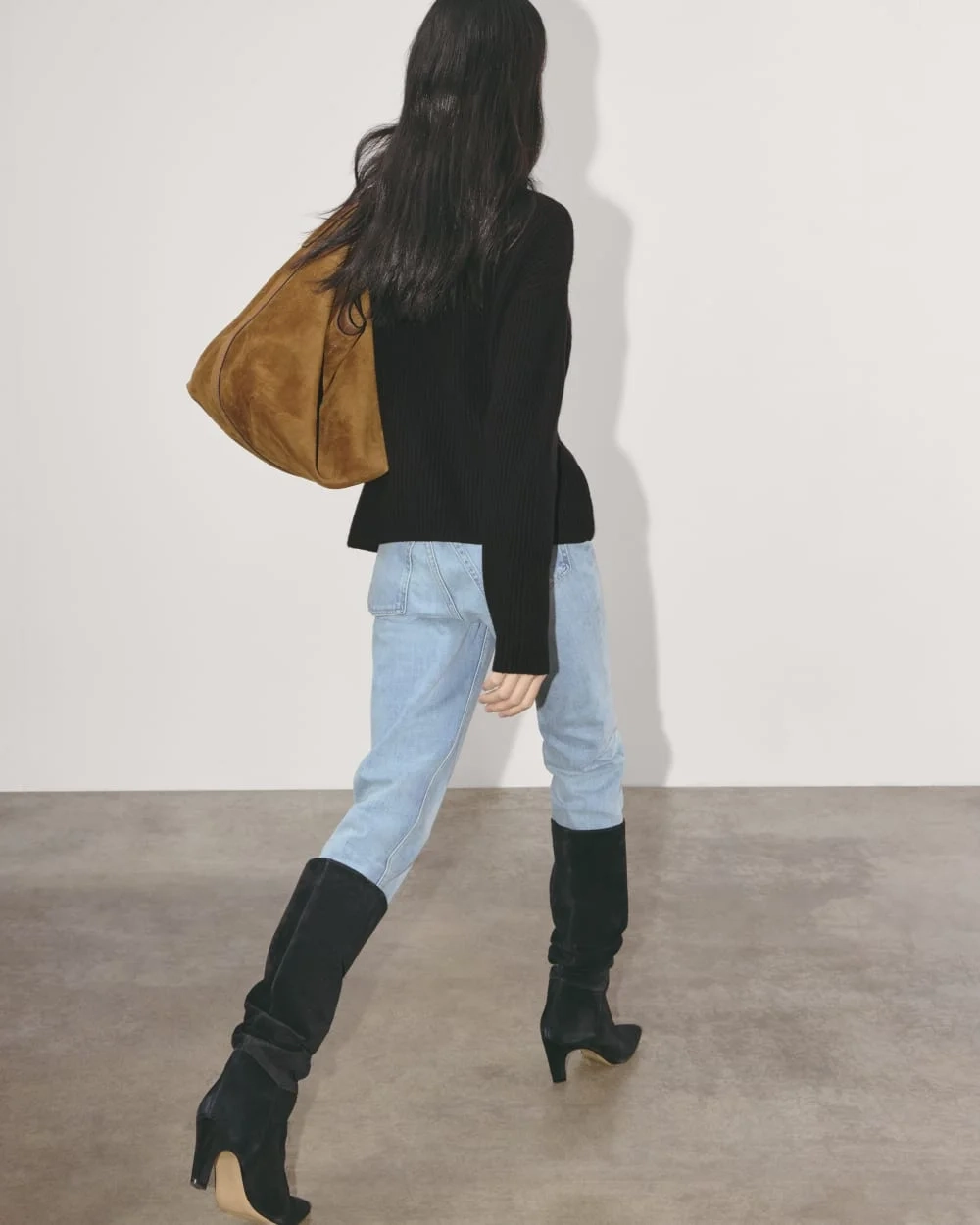 The Fisherman Turtleneck in Wool Cashmere | Black (3)