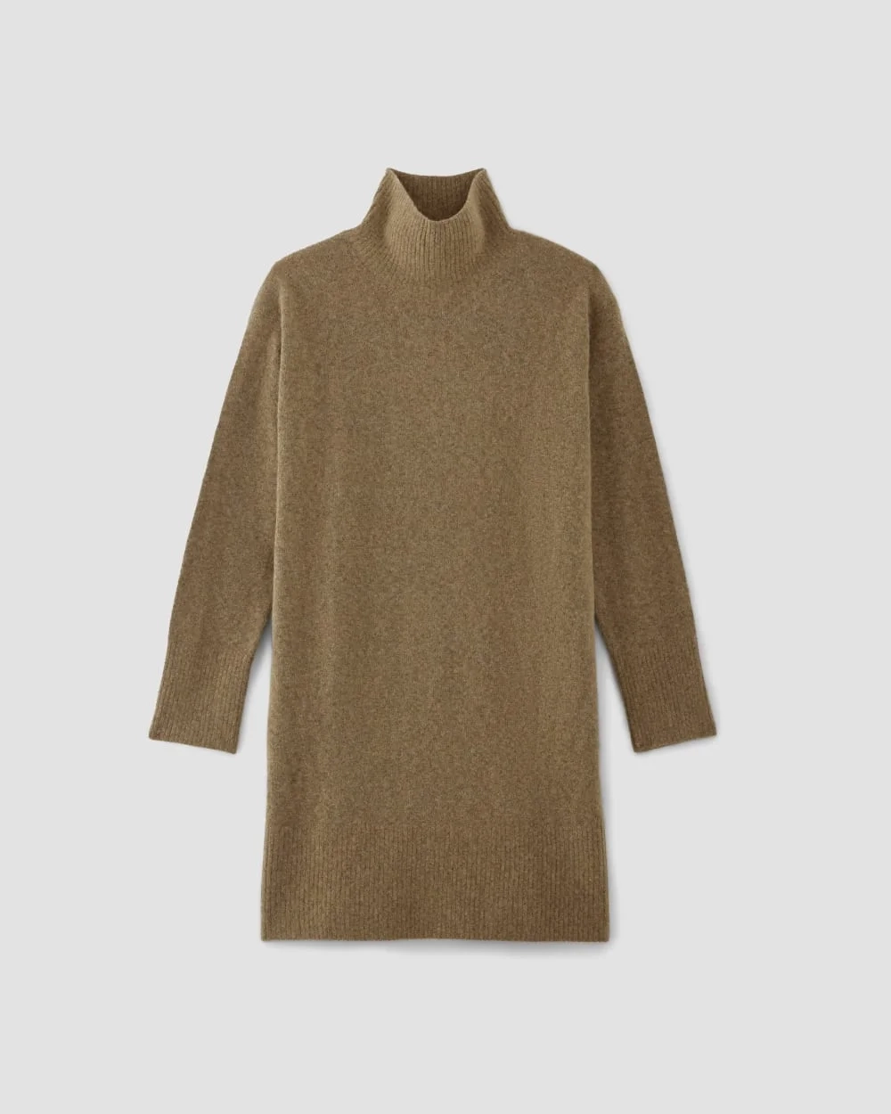 The Cozy Stretch Turtleneck Dress | Heathered Toasted Coconut (2)