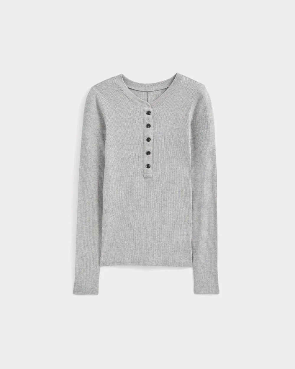 The Luxe Rib Henley | Classic Heather Grey (2)