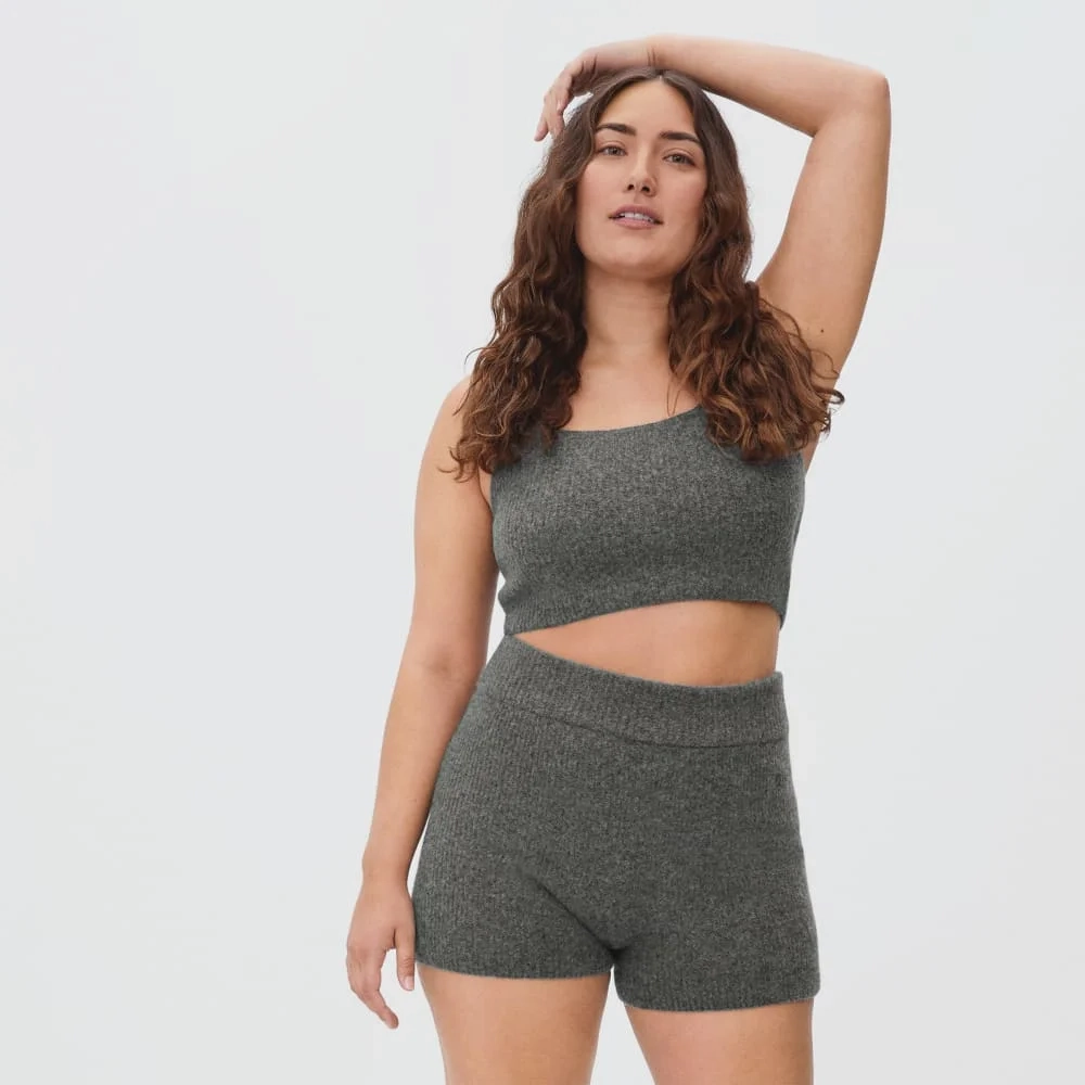The Cozy-Stretch Short | Heathered Charcoal (2)