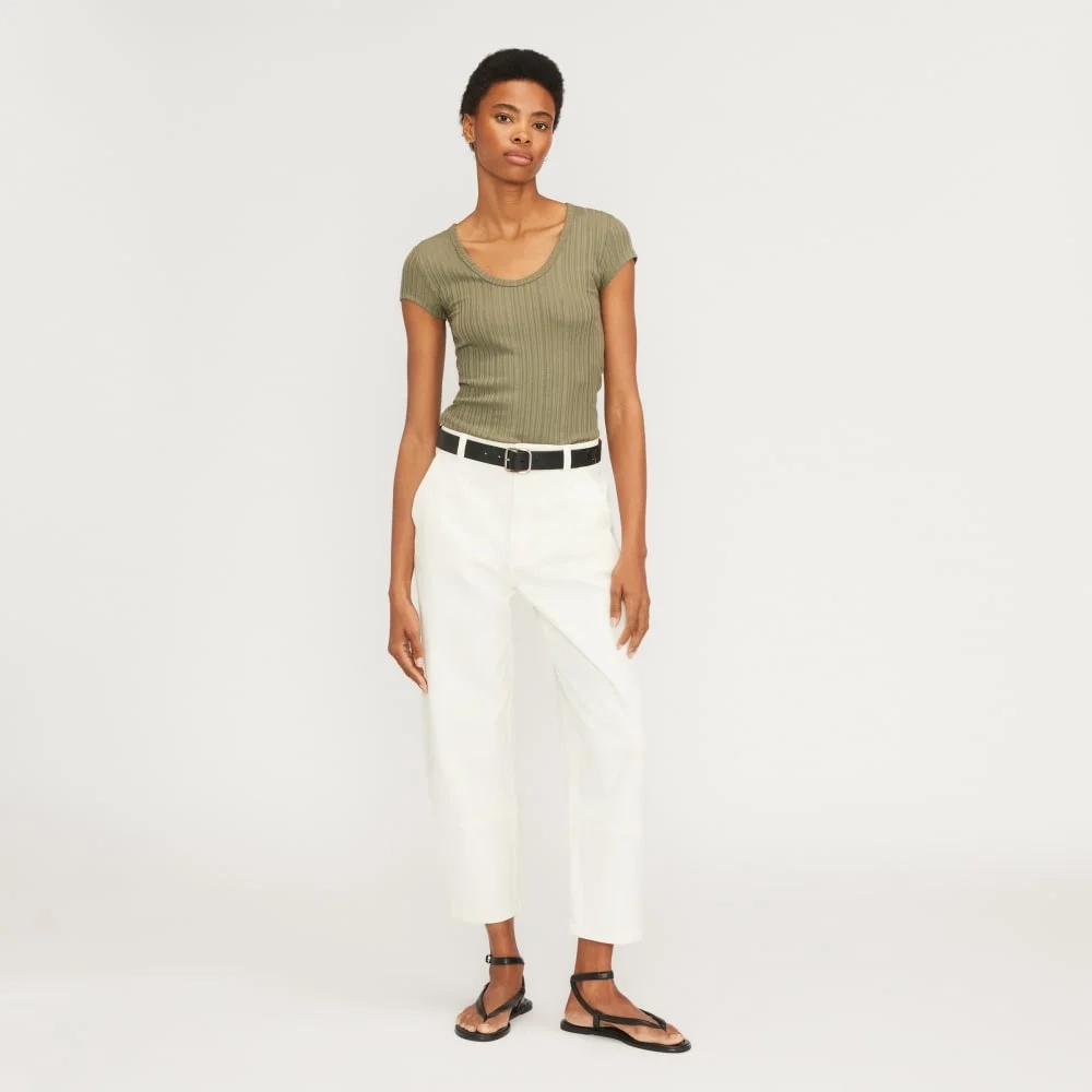 The Rib Soft Knit Scoop-Neck Tee | Kalamata (3)