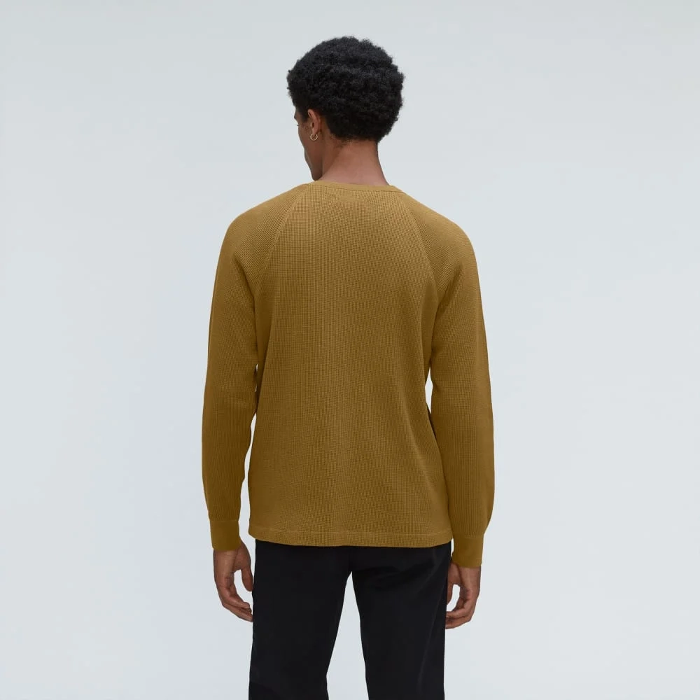 The Waffle Long-Sleeve Henley Tee | Tapenade (2)