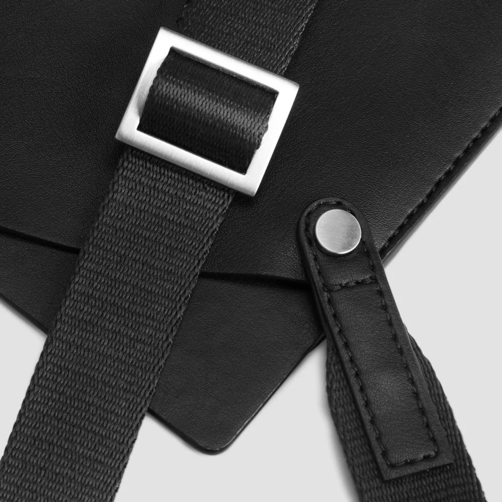 The Cactus Leather Mini Sling Bag | Black (3)