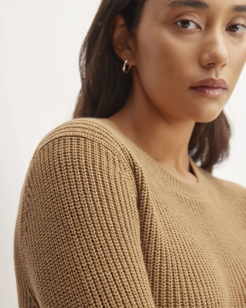 The Organic Cotton Slim Crew Sweater | Toasted Coconut (3)
