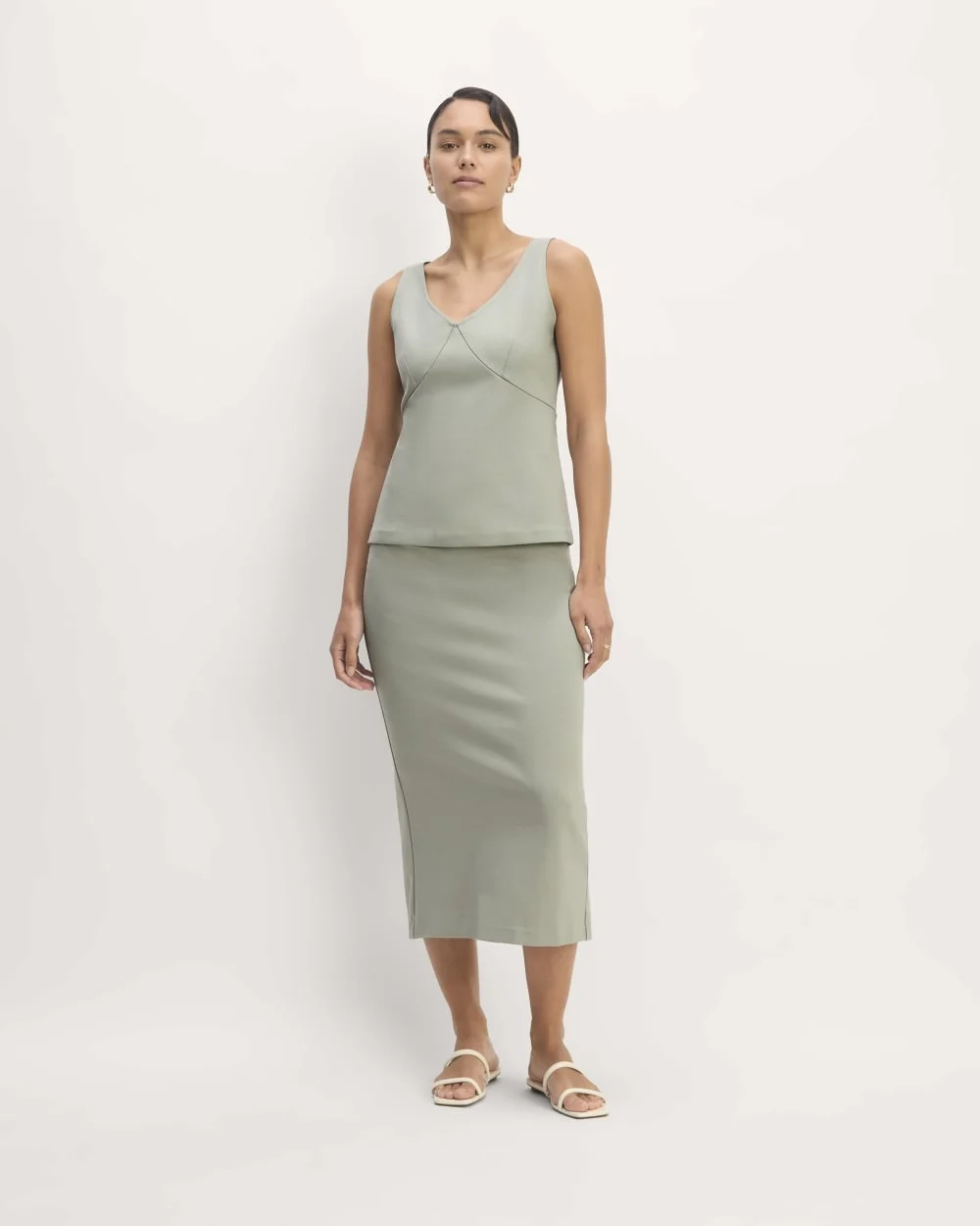 The Dream V-Neck Top | Sage Green (3)