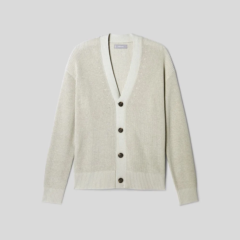 The No-Sweat Ribbed Cardigan | Pelican (2)
