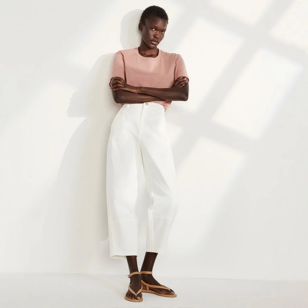 The Box-Cut Tee in Essential Cotton | Light Rose | No Pocket (3)