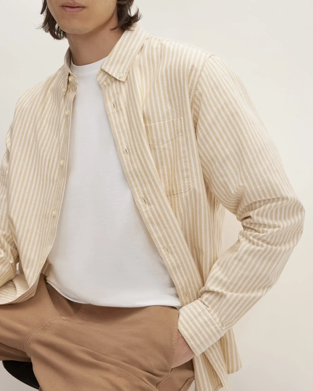 The Classic Oxford Shirt | Bone / Honey | Tall (3)