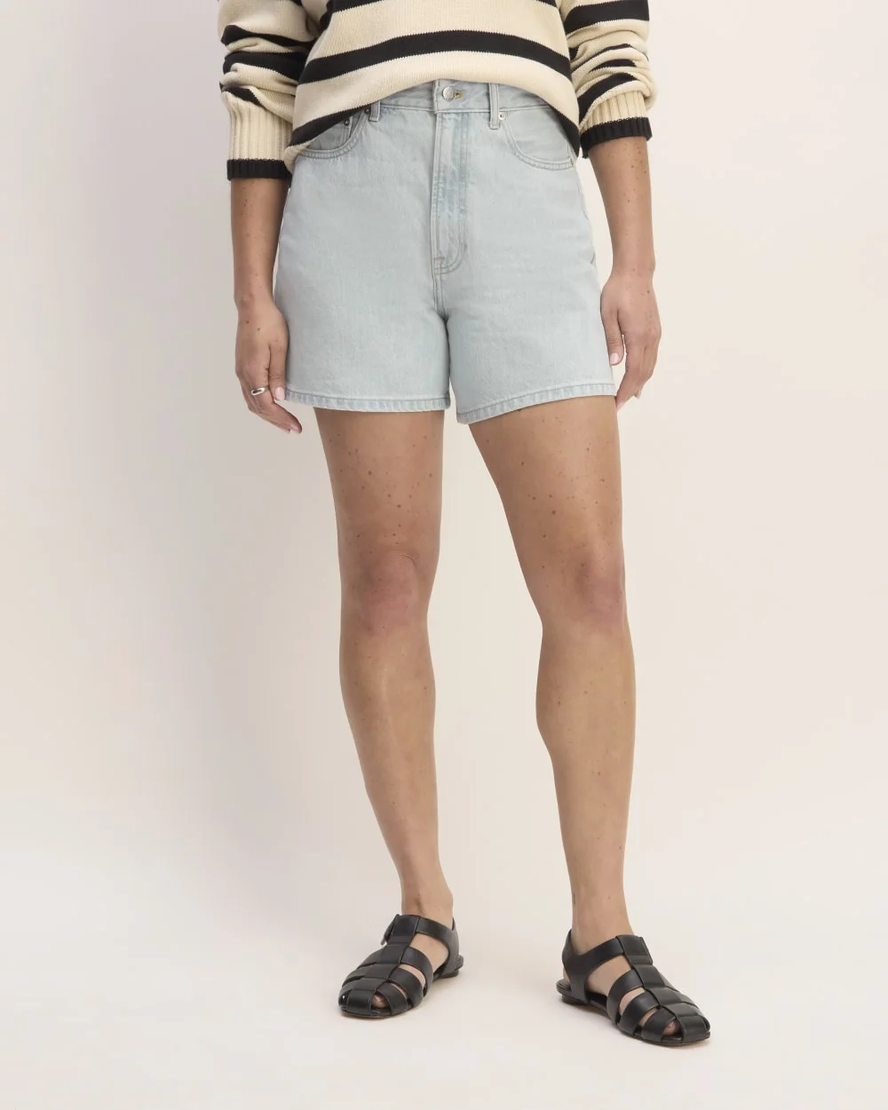 The A-Line Denim Short | Spring Blue (3)