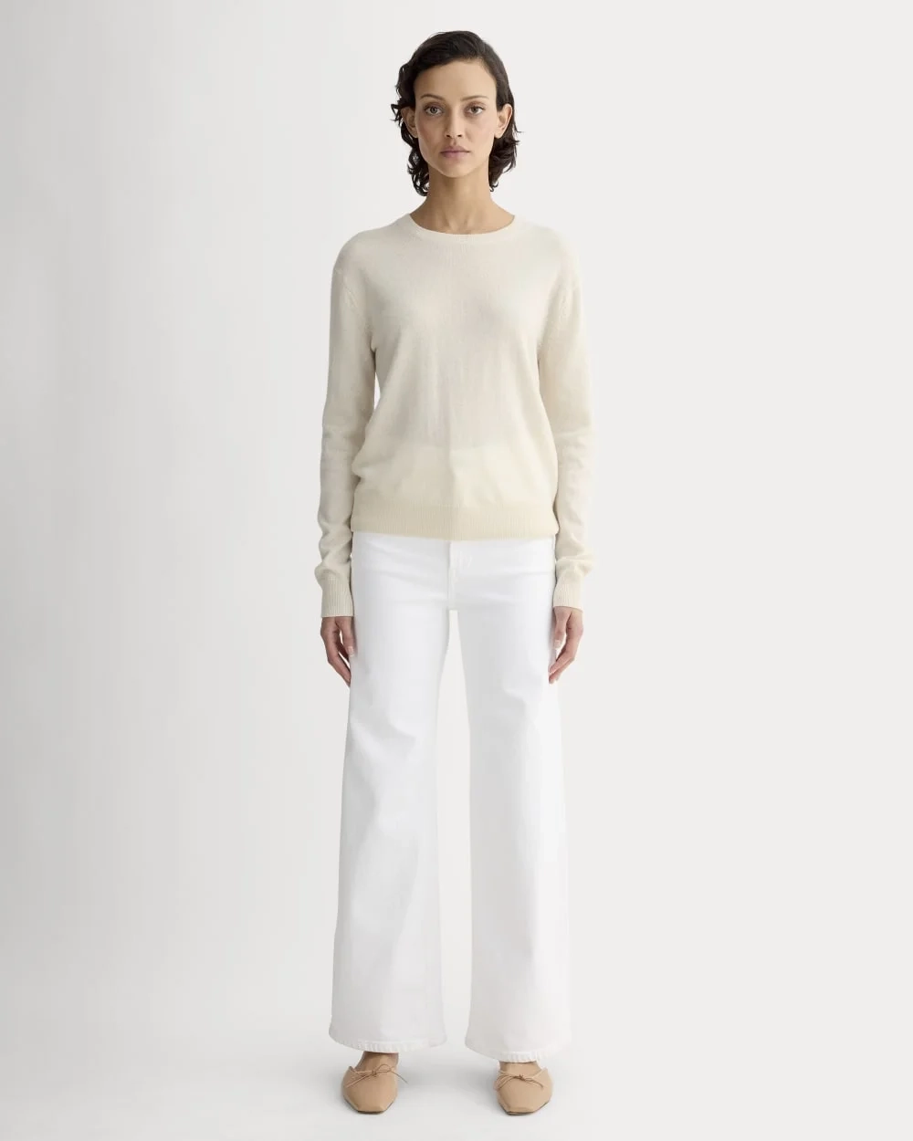 The Classic Crew in Cashmere | Bone (4)