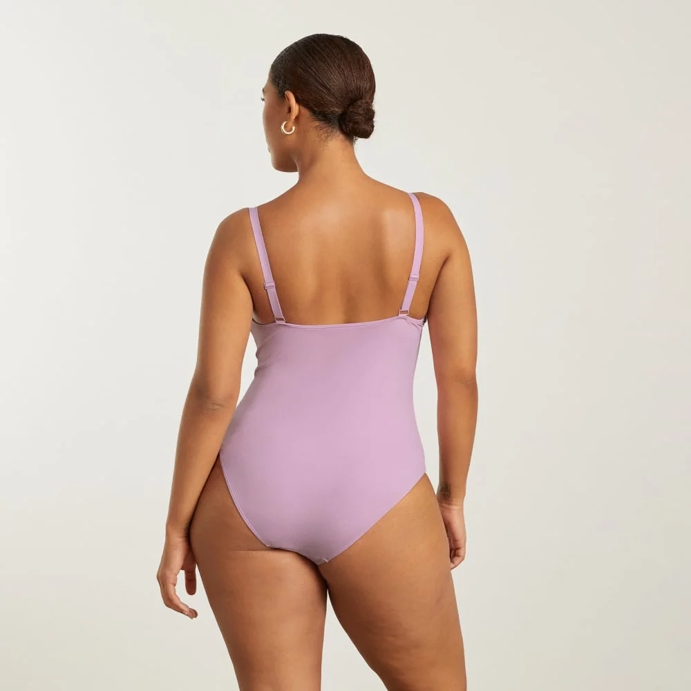 The V-Neck One-Piece | Lilac (3)