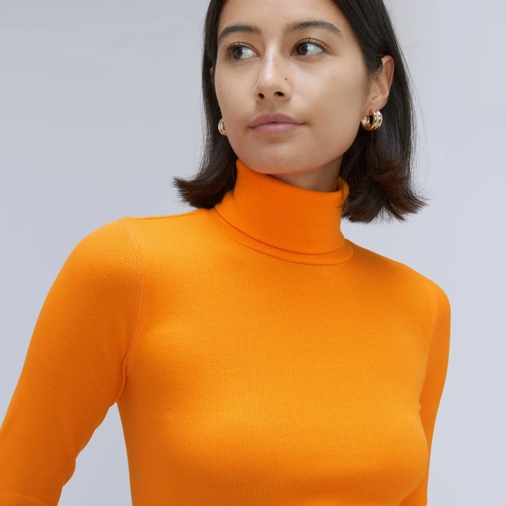 The Luxe Micro-Rib Turtleneck | Turmeric (3)
