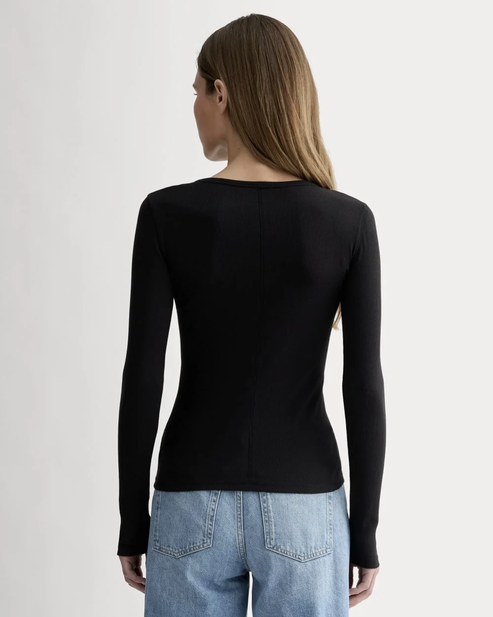 The Luxe Rib Long-Sleeve Crew | Black (2)