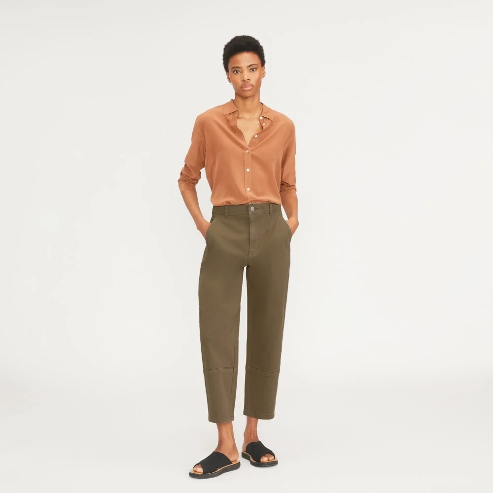 The Utility Barrel Pant | Dark Moss | Regular
