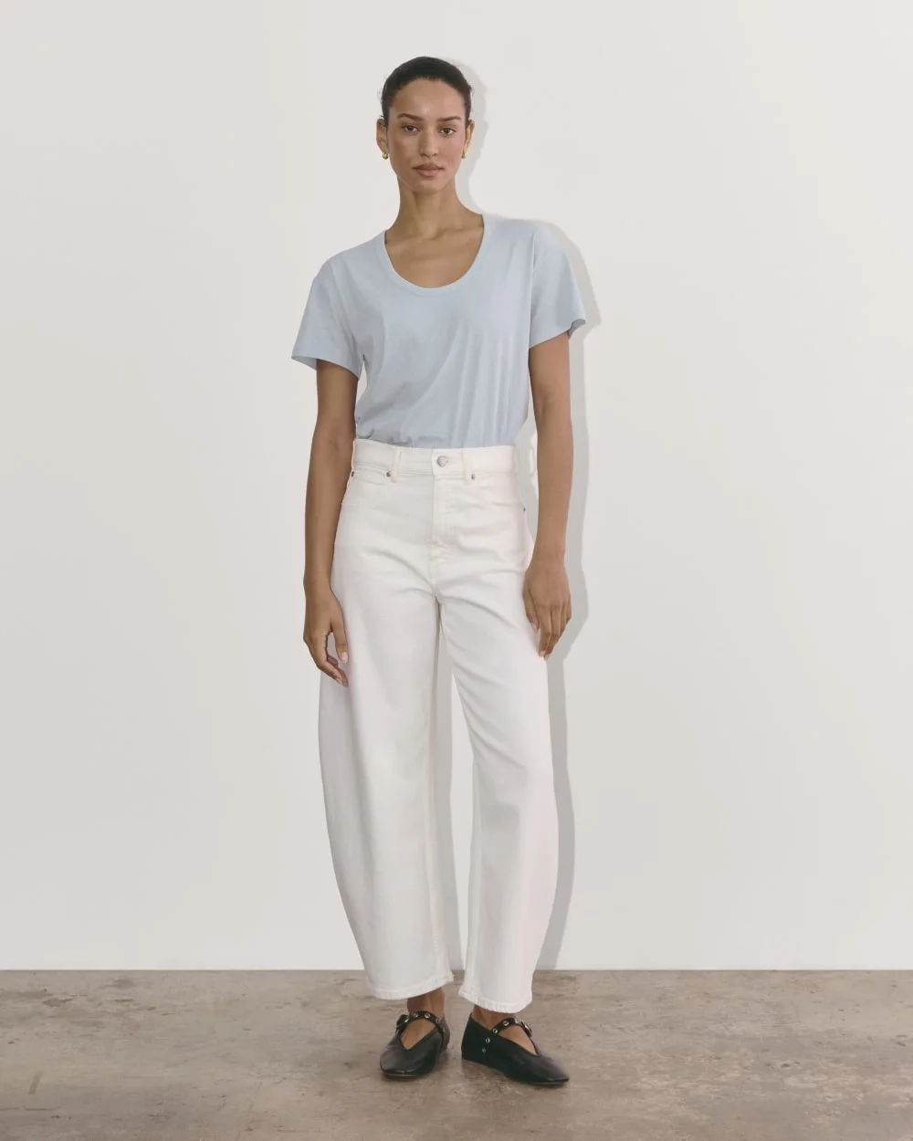 The Air Scoop-Neck Tee | Blue Slate (3)