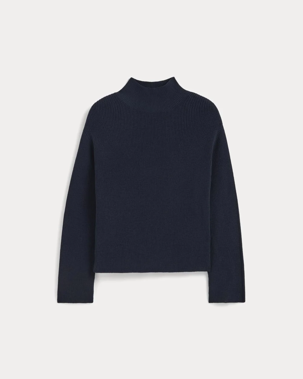 The Slouchy Funnel Neck in Everyday Cotton | Navy (3)
