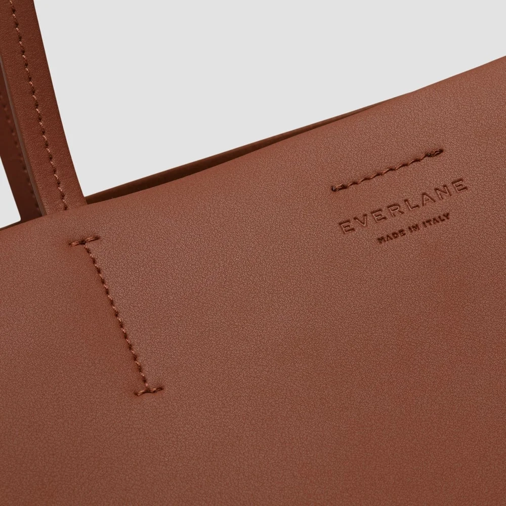 The Luxe Italian Leather Tote | Cognac (3)