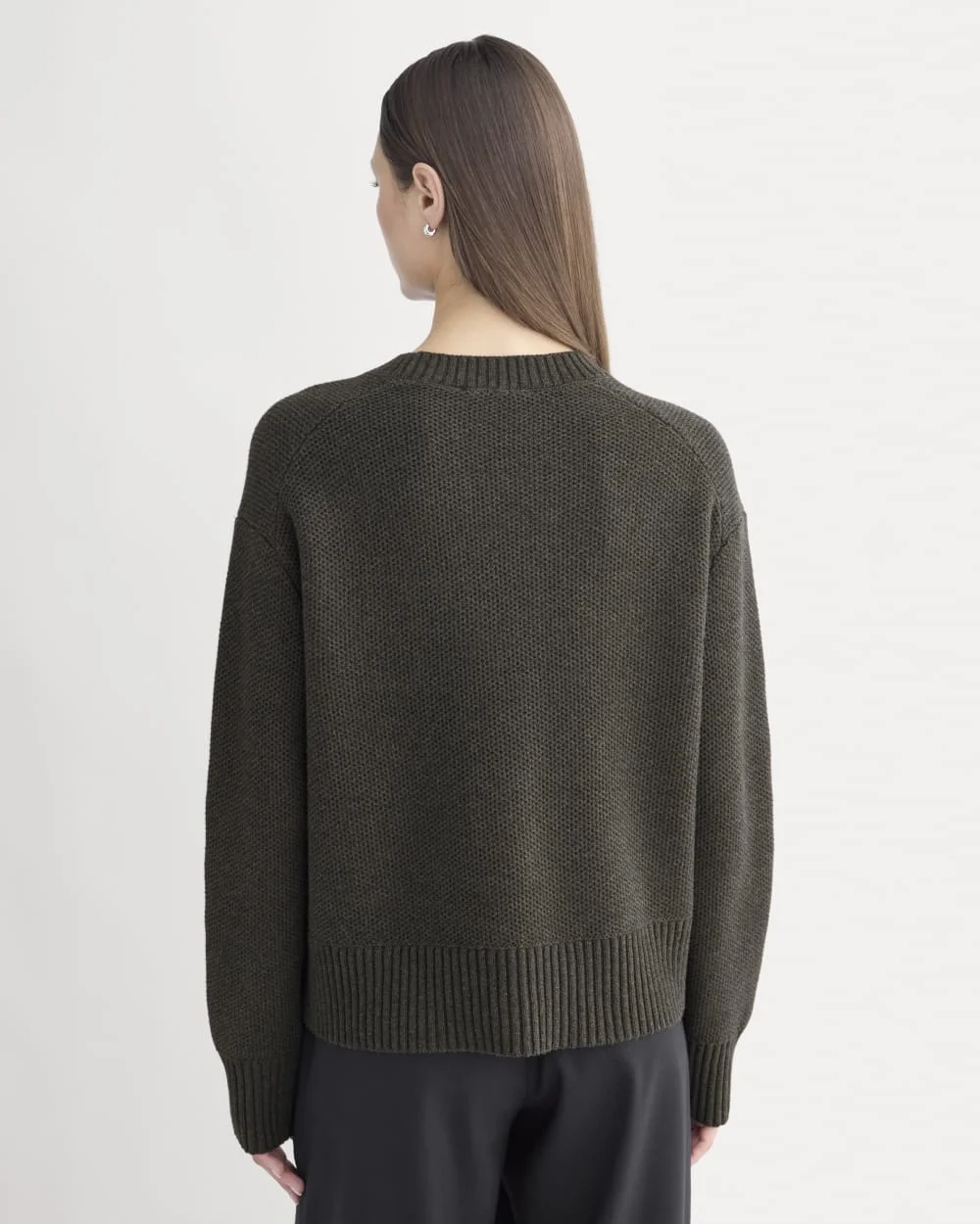 The Cotton Honeycomb Square Crew | Heathered Soot (3)