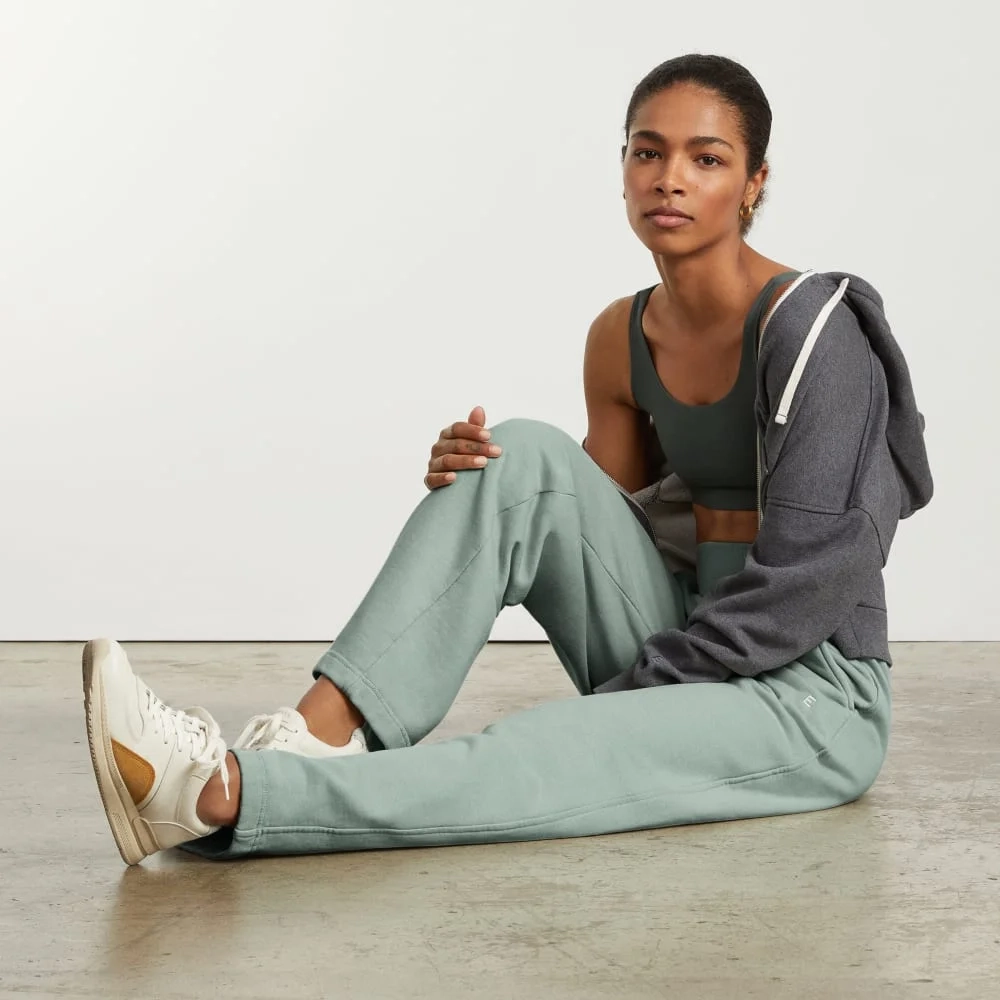 The Track High-Waist Pant | White Sage (2)