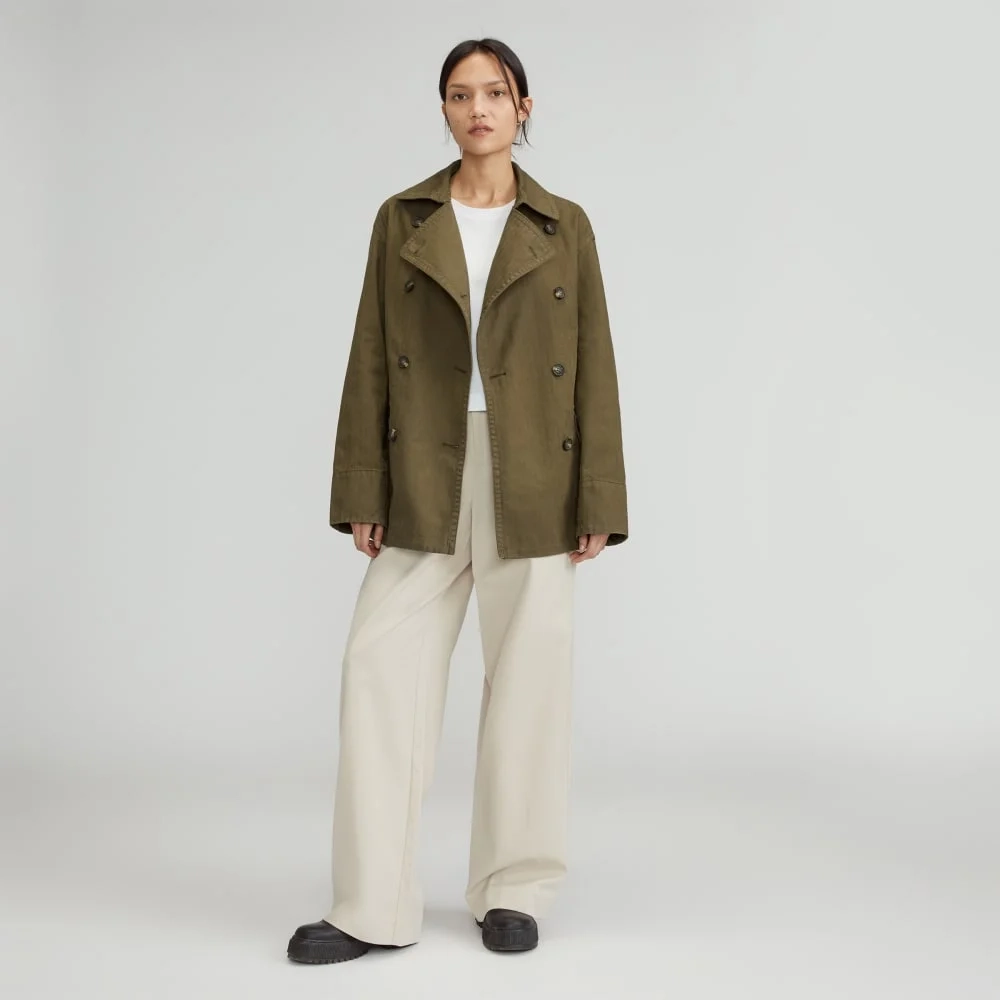 The Organic Cotton Herringbone Jacket | Beech (3)