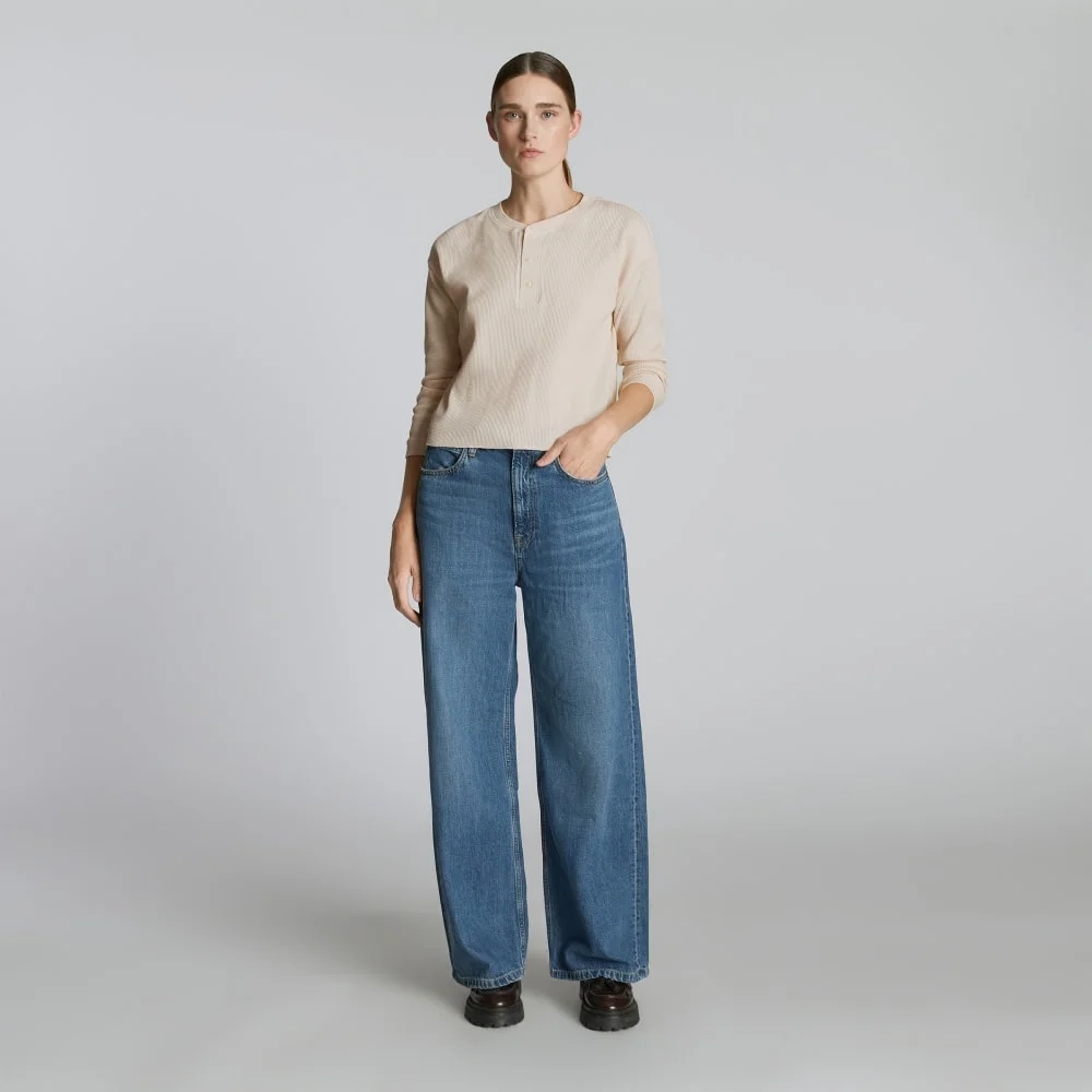 The Organic Cotton Waffle Henley | Brazilian Sand (3)