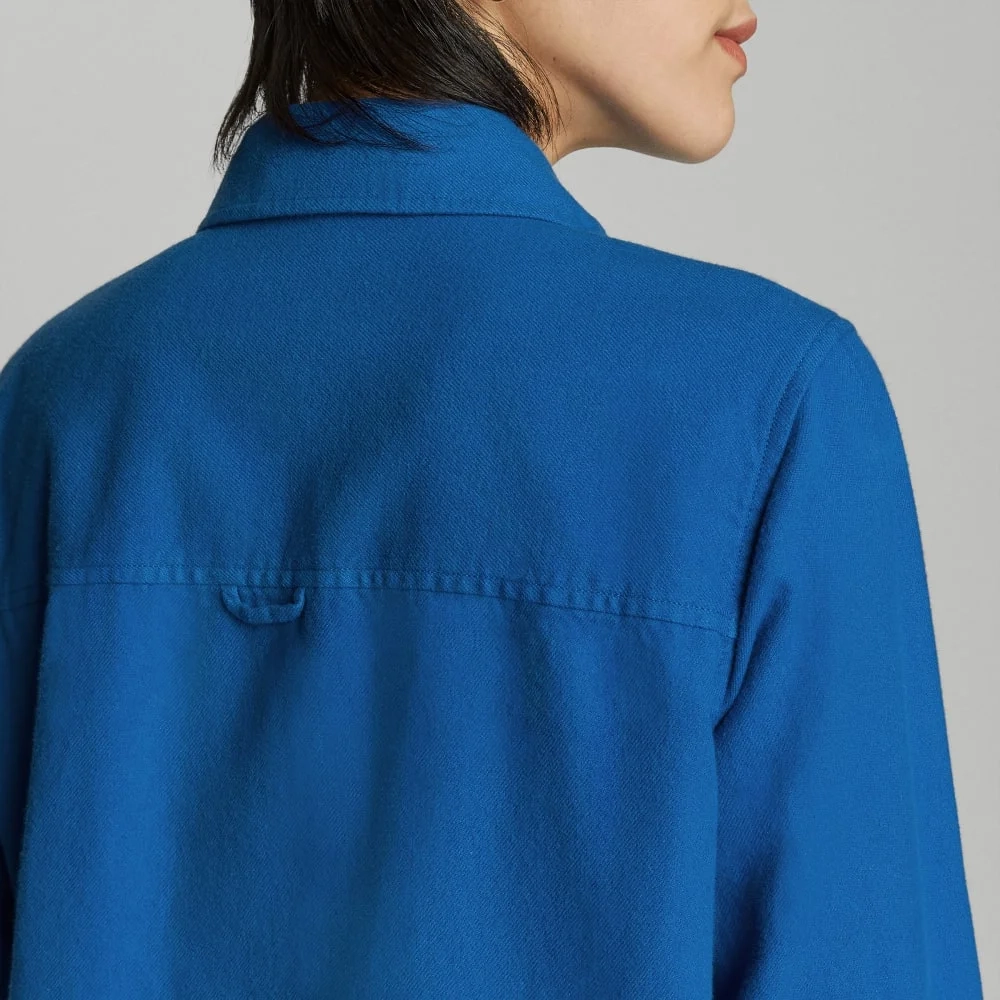 The Classic Cotton Flannel Shirt | Lapis Blue (5)