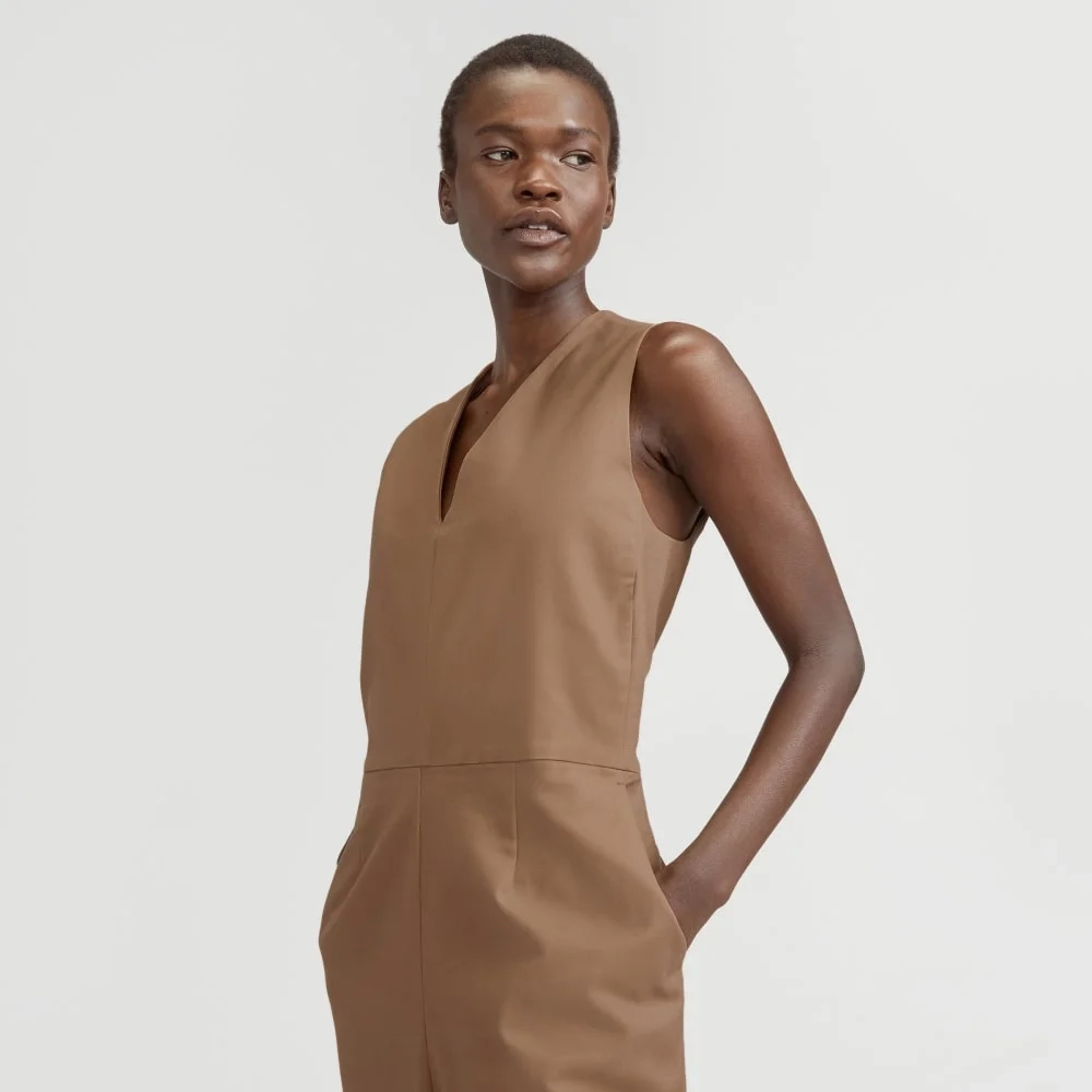 The Structured Cotton Jumpsuit | Toasted Coconut (3)