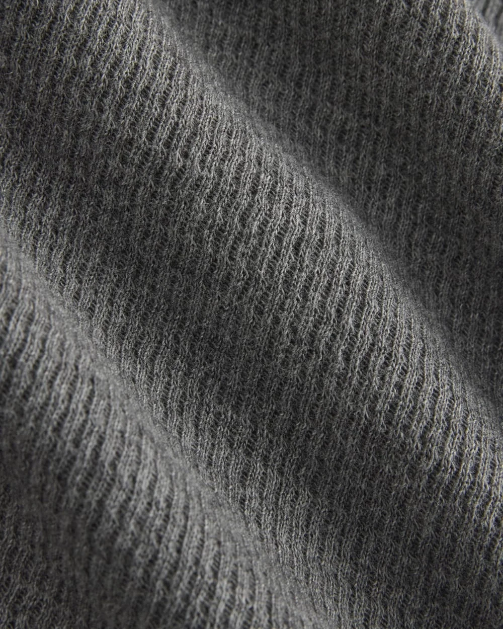 Shrunken Tee in Cozy Waffle | Heathered Charcoal (2)