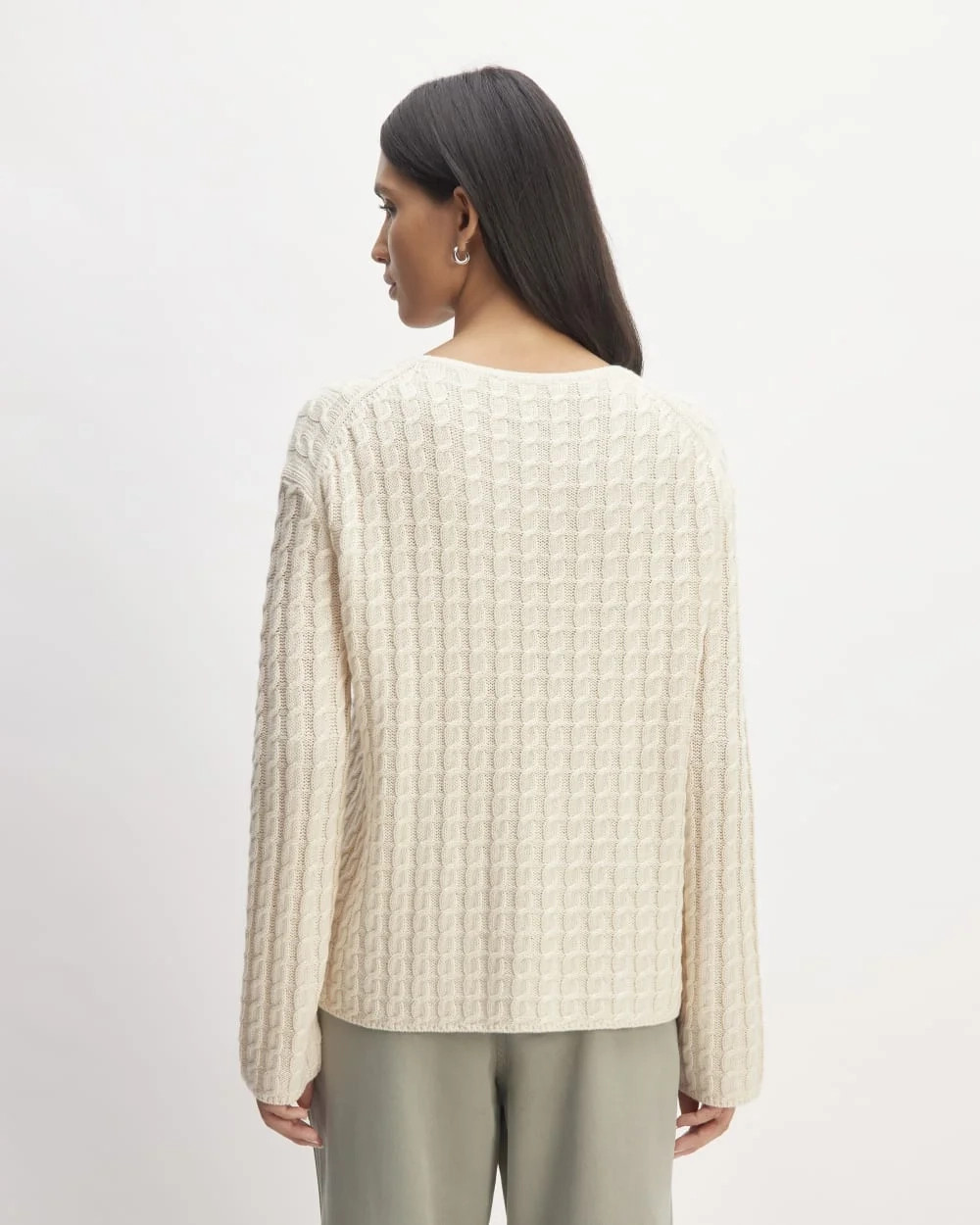 The Cotton Merino Cable Crew | Canvas (3)