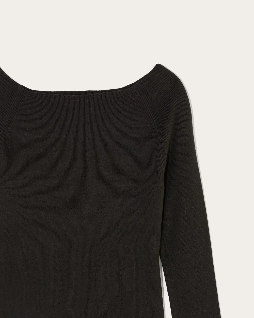 The Knit Boatneck Top | Black (2)