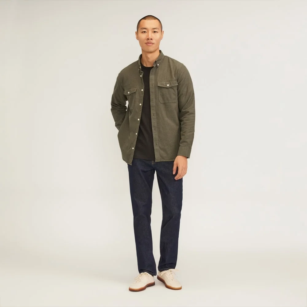 The Brushed Flannel Shirt | Heathered Thyme (3)