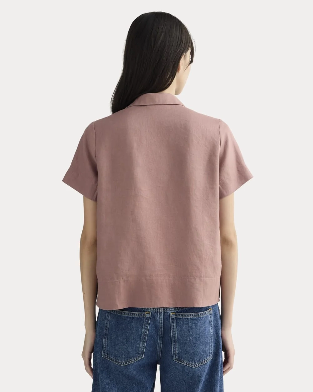 The Notch Shirt in Linen | Rose Dusk (2)
