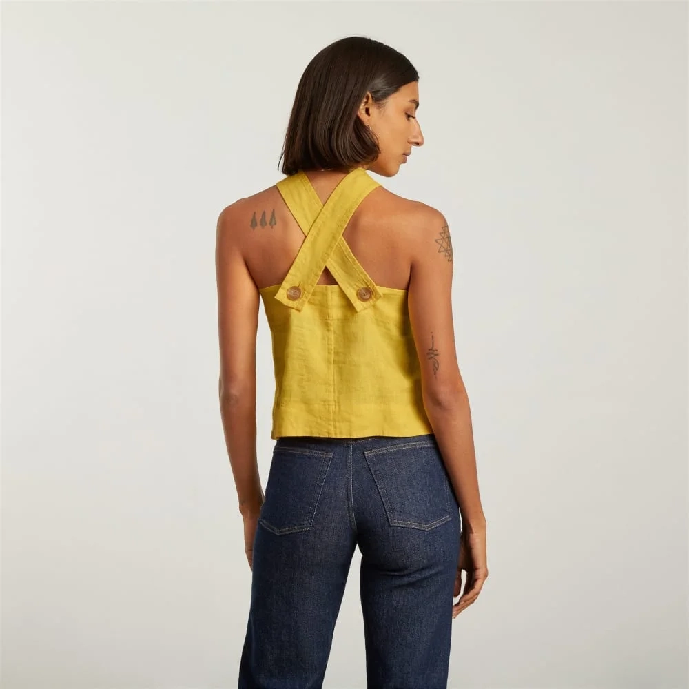 The Apron Linen Tank | Super Lemon (2)
