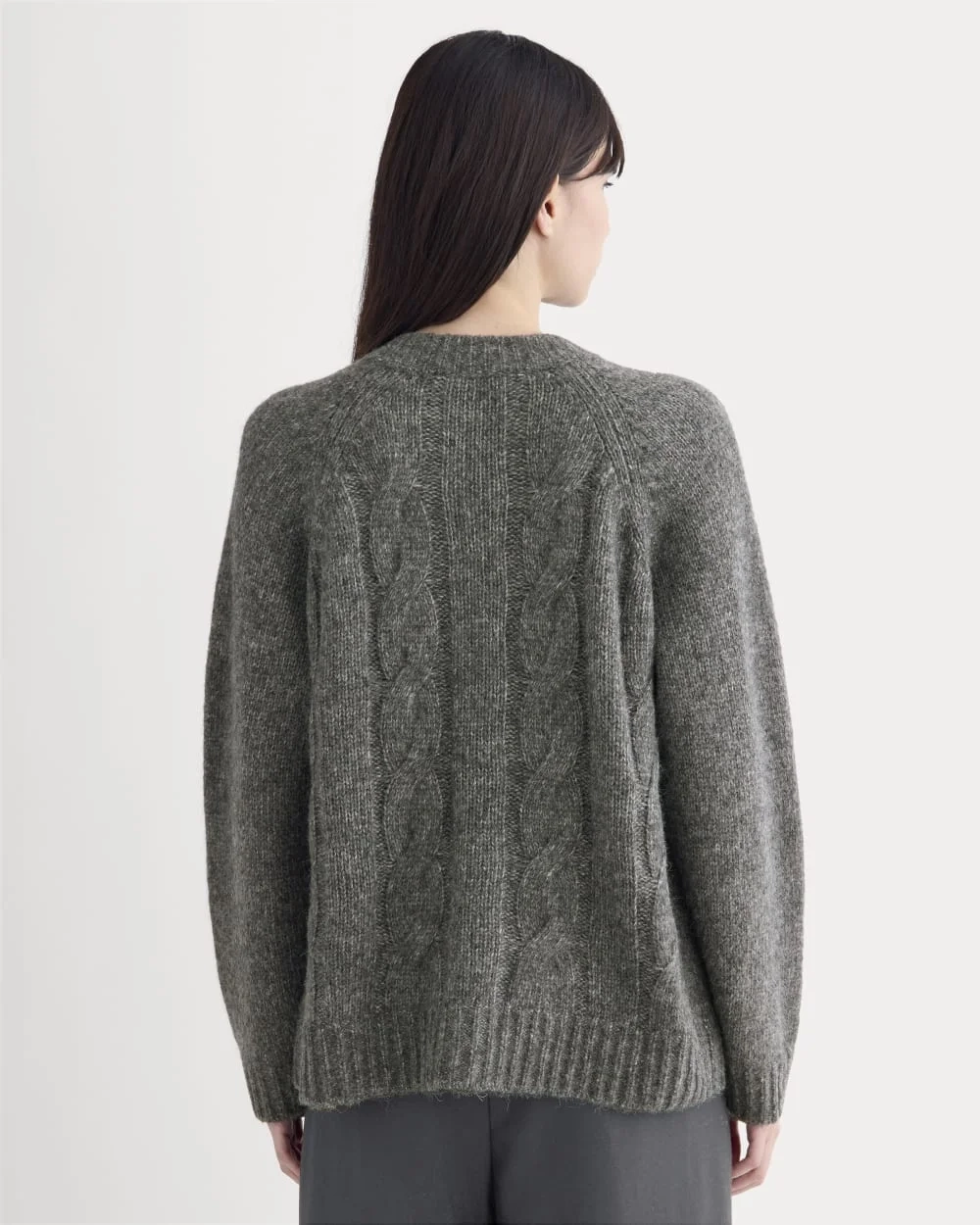 Cloud Cable Cardigan | Heather Charcoal (3)