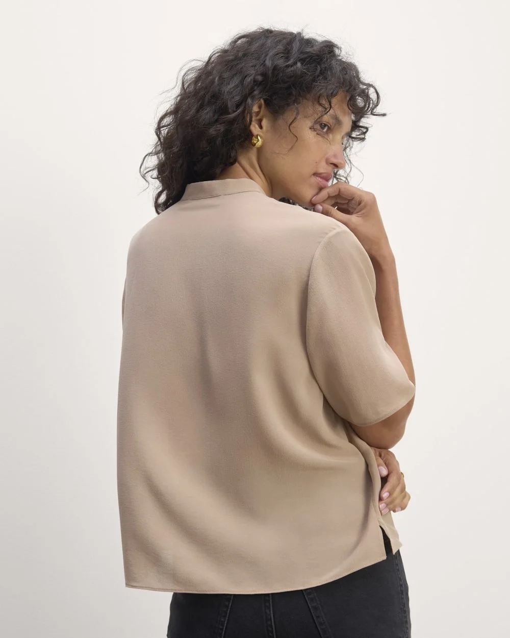 The Popover Top in Washable Silk | Chanterelle (2)