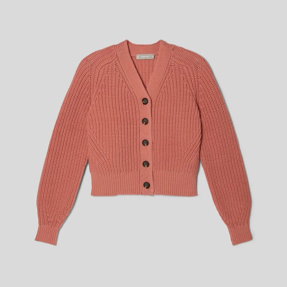 The Texture Cotton Cardigan | Light Rose (2)