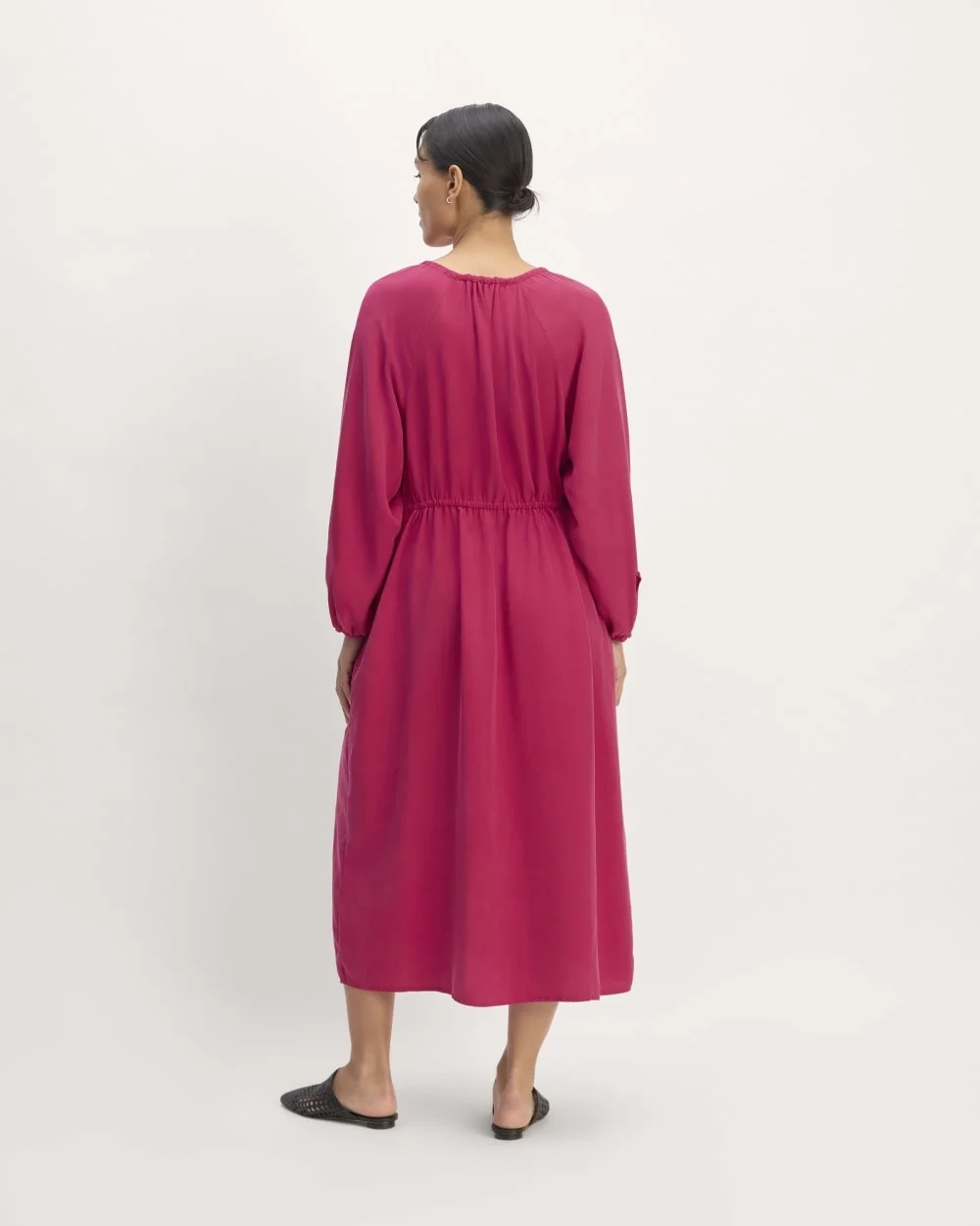 The TENCEL™ Gathered Maxi Dress | Red Currant (2)