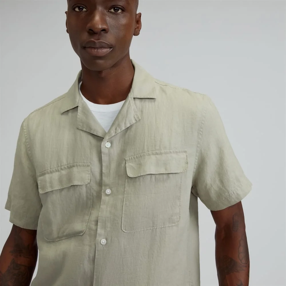 The Resort Shirt in Linen | Seagrass (2)