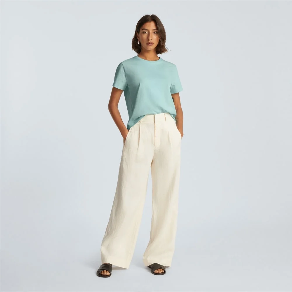 The Box-Cut Tee in Essential Cotton | Ice Blue | No Pocket (4)