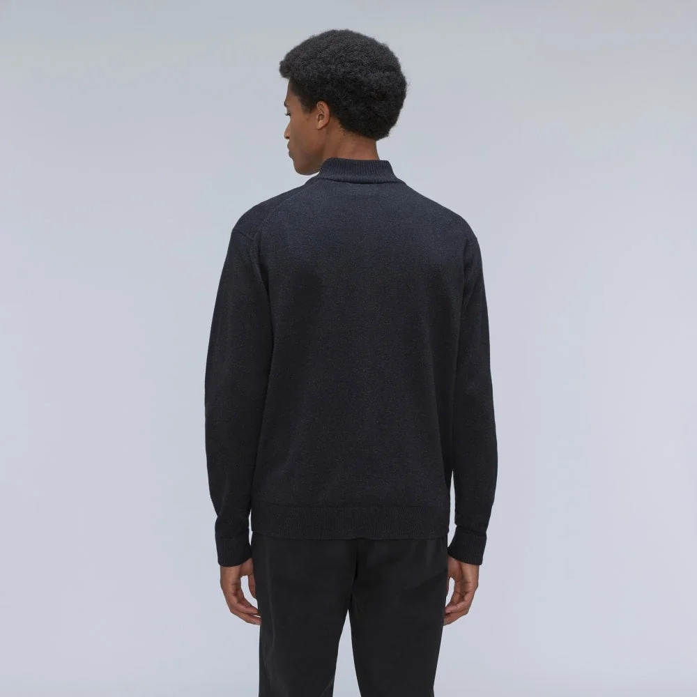 The No-Sweat Full Zip Sweater | New Black (2)