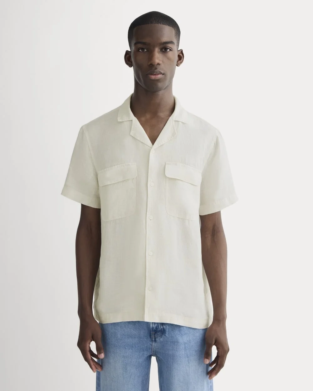 The Resort Shirt in Linen | Natural Chambray