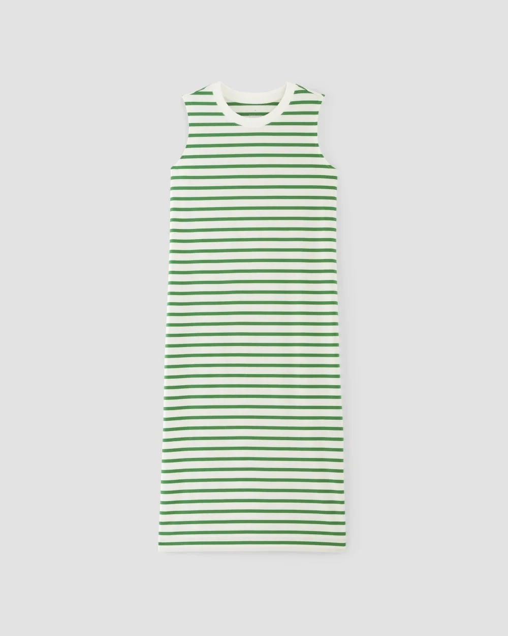 The Weekend Tank Dress | Bone / Grass Green (2)