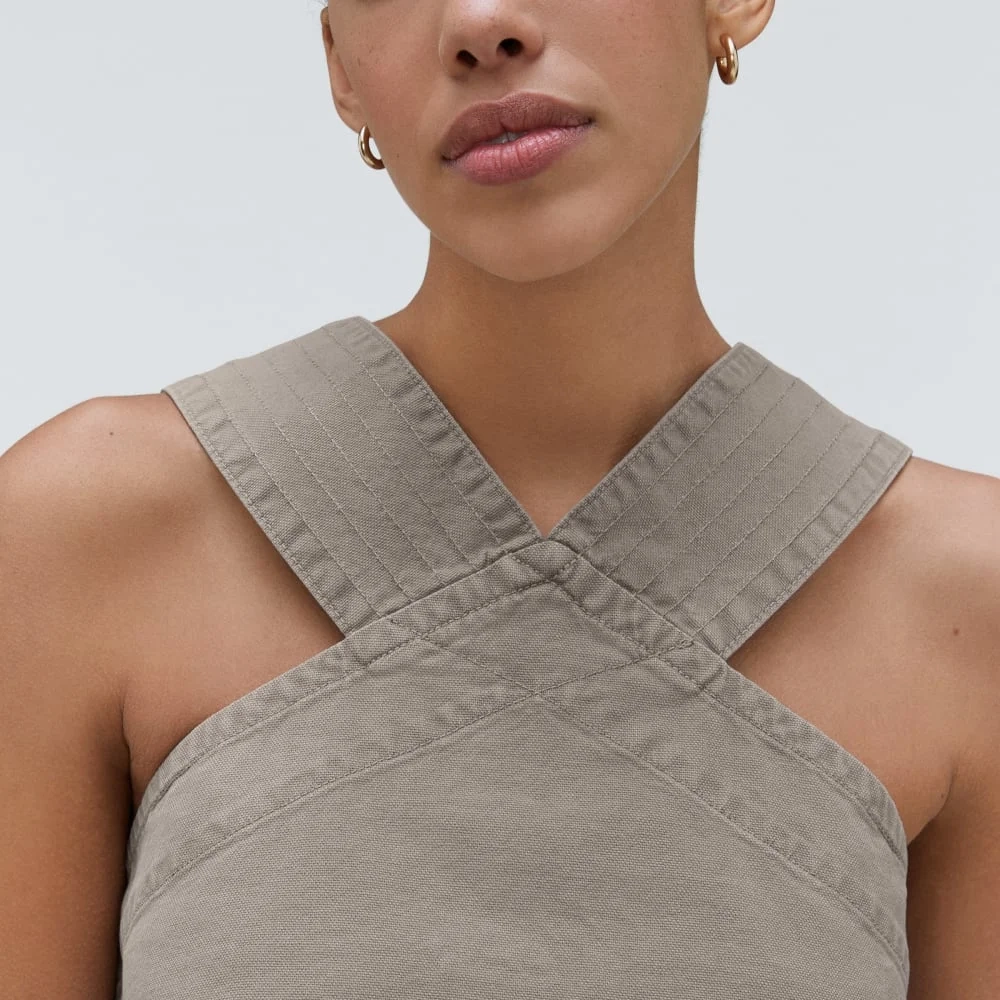 The Cross-Front Apron Top | Clay (4)