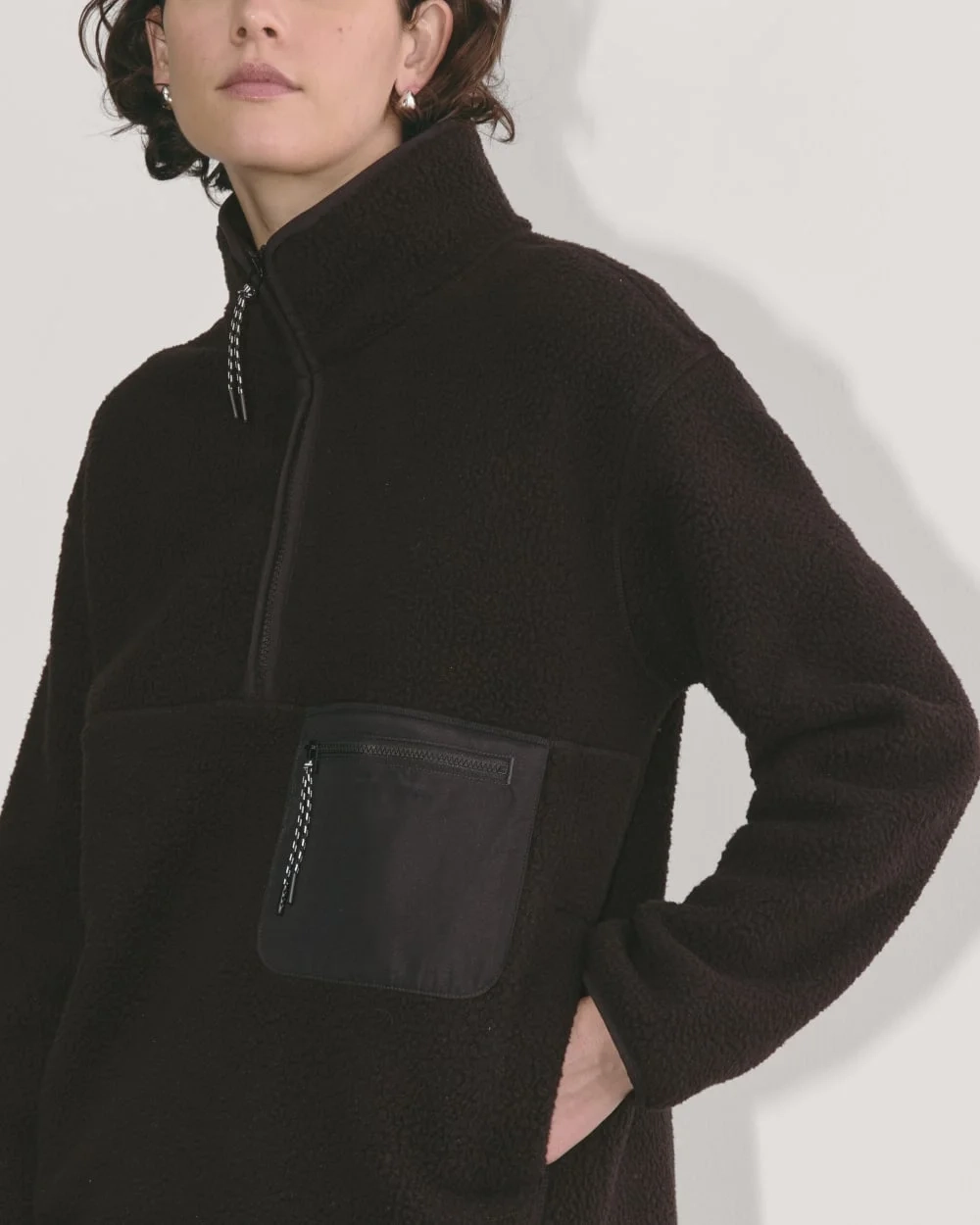 The ReNew Fleece Oversized Half-Zip | Black (2)