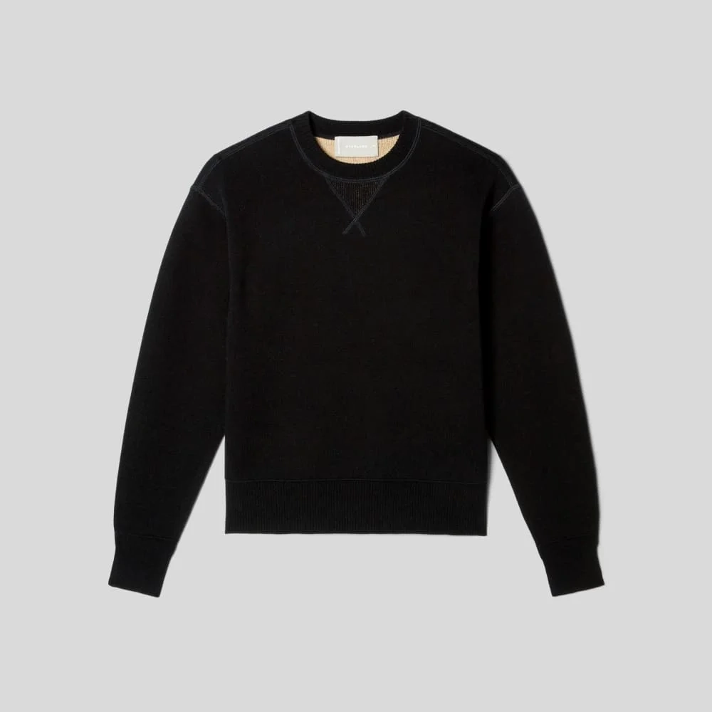 The Cotton-Merino Sweatshirt | Black (2)