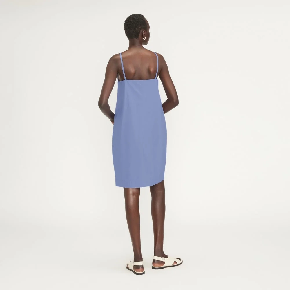 The Poplin Slip Dress | Cornflower Blue (3)