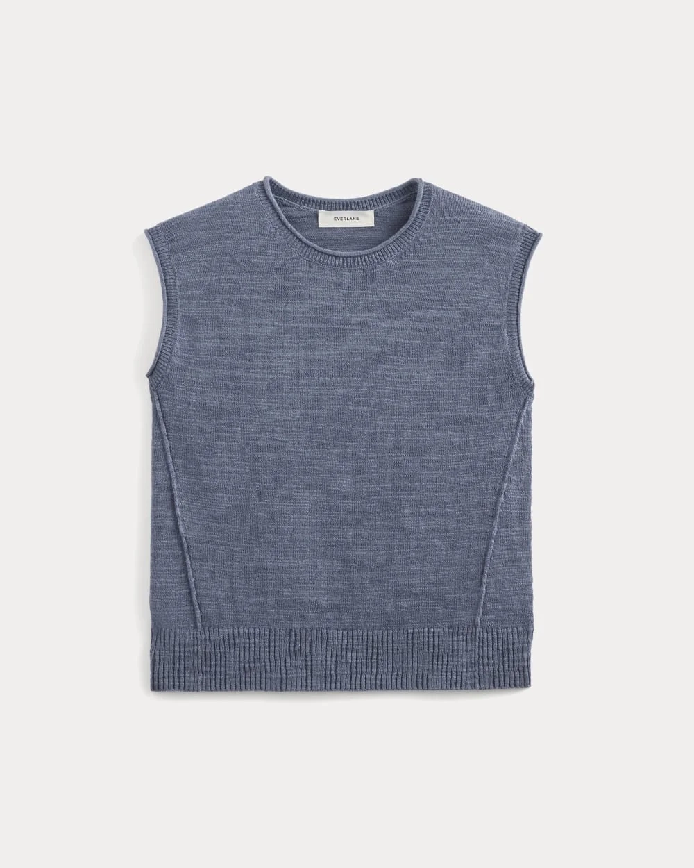 The Muscle Sweater in Cotton Linen | Indigo (2)