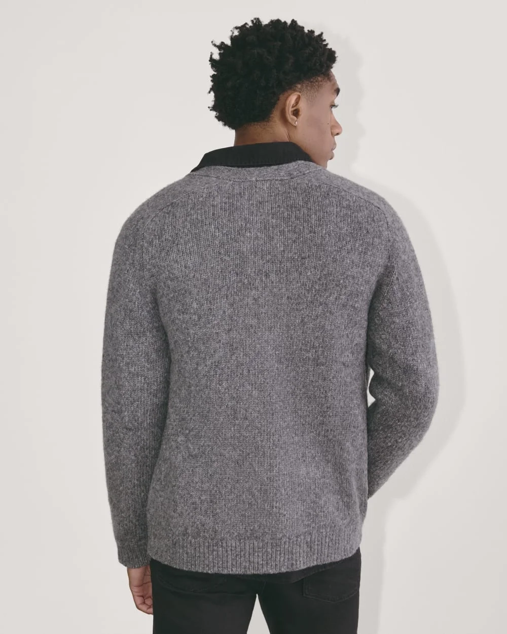The Cloud Relaxed Cardigan | Heather Charcoal (2)