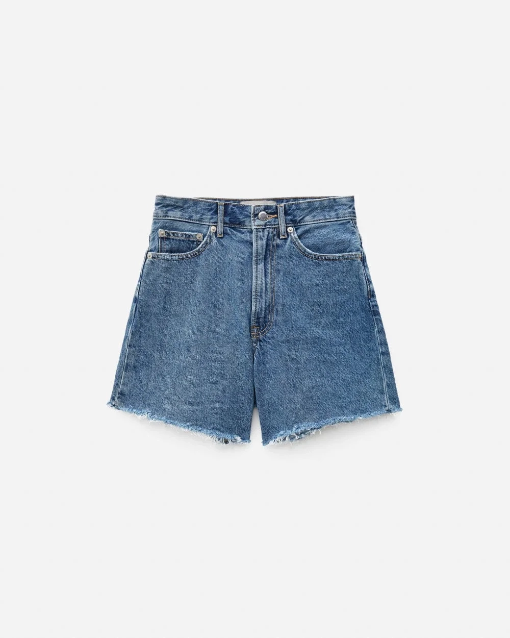 The A-Line Denim Short | Medium Indigo (3)
