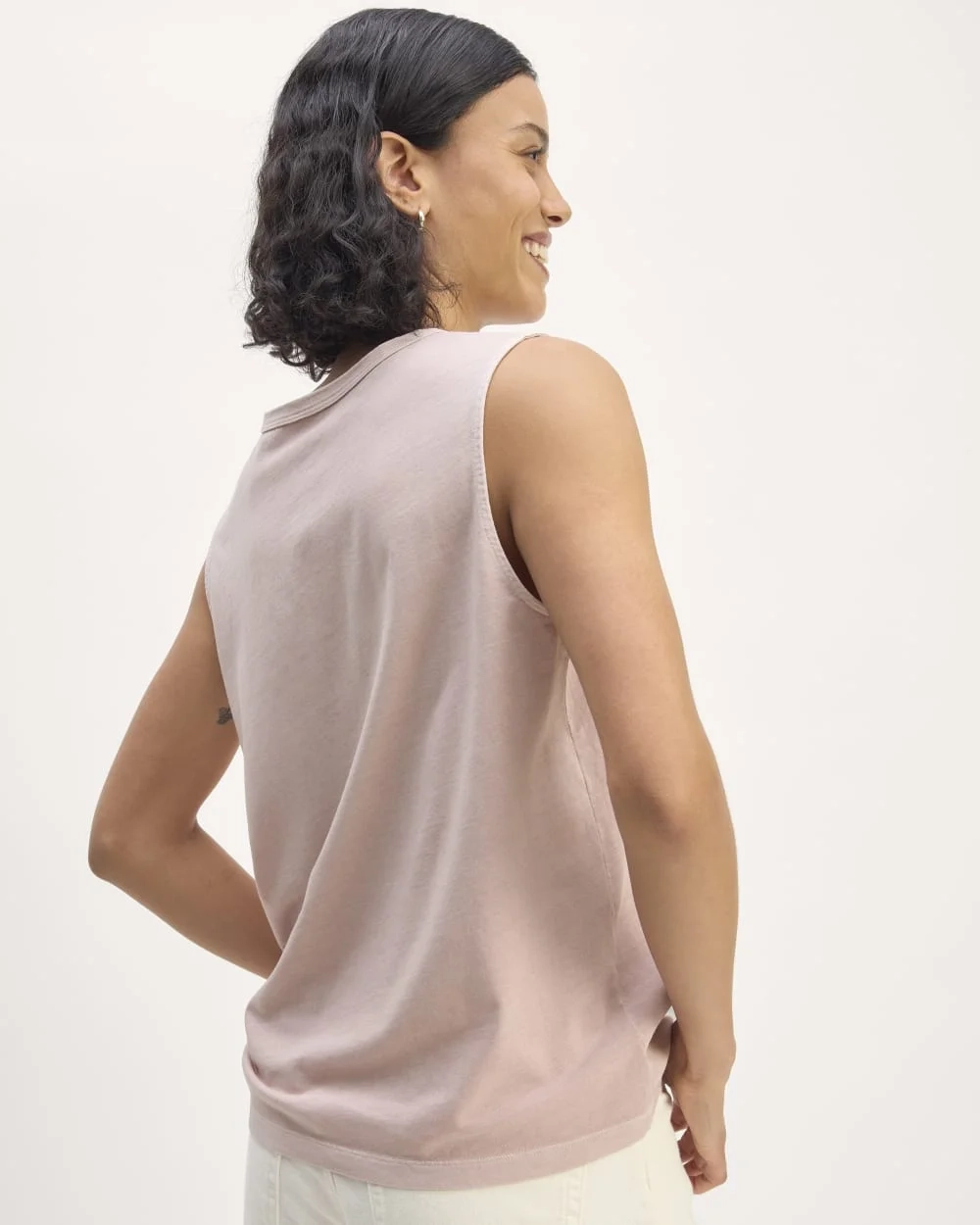 The Boyfriend Tank in Essential Cotton | Dusty Rose (2)